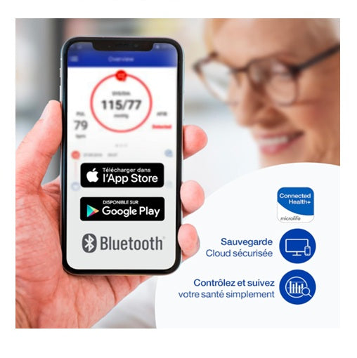 Microlife BP A7 Touch BT – Tensiomètre au bras avec écran tactile, Bluetooth et détection AFIB