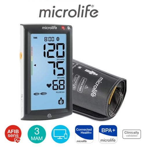 Microlife BP A7 Touch BT – Tensiomètre au bras avec écran tactile, Bluetooth et détection AFIB