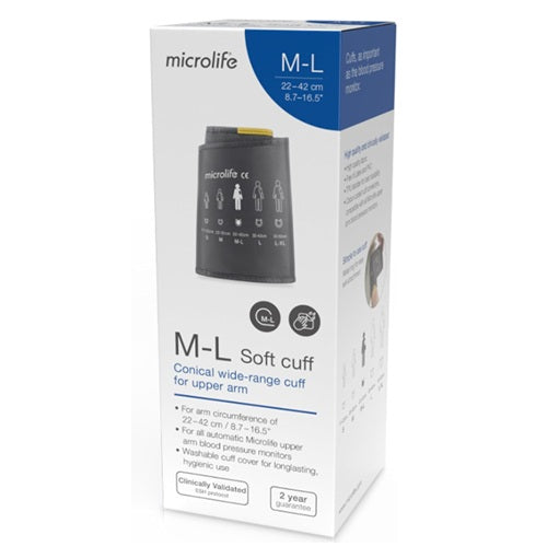 Brassard tensiomètre Microlife Medium/Large (22–42 cm) – souple conique – compatible tous tensiomètres Microlife