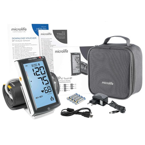Microlife BP A7 Touch BT – Tensiomètre au bras avec écran tactile, Bluetooth et détection AFIB
