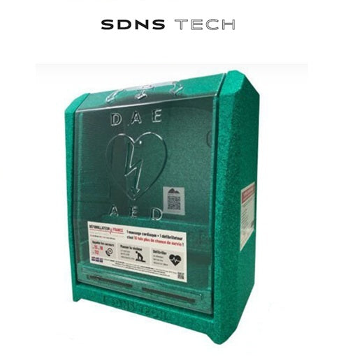Armoire extérieure pour défibrillateur DAE avec chauffage, ventilation, LED et alarme – Modèle E30