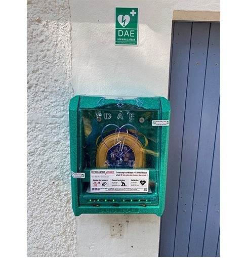 Armoire extérieure pour défibrillateur DAE avec chauffage, ventilation, LED et alarme – Modèle E30